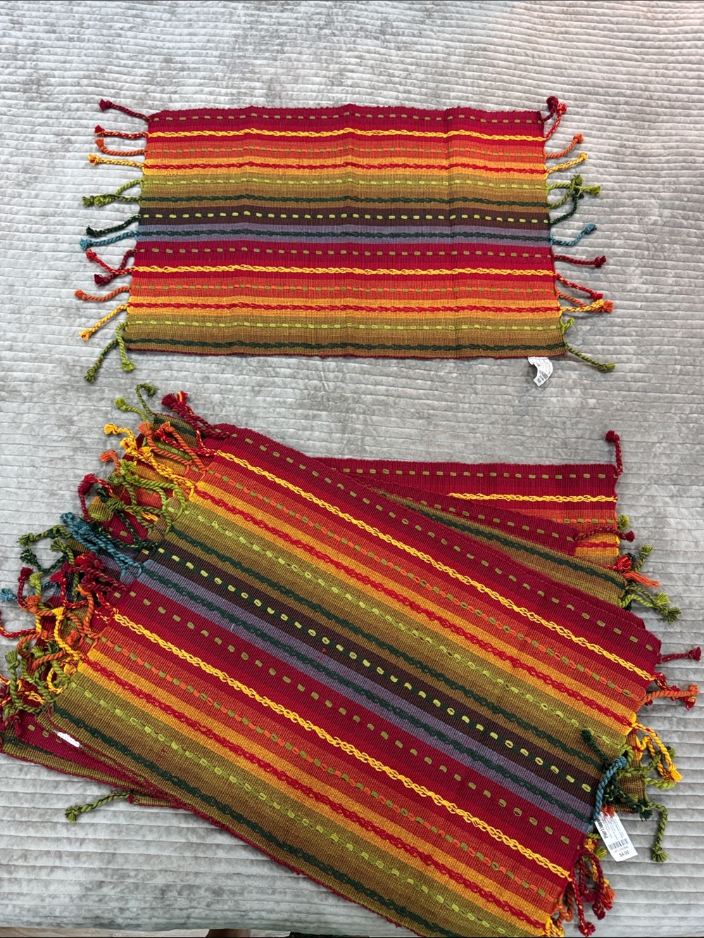 Colorful Striped Handwoven Placemats - Pier 1 set of 6